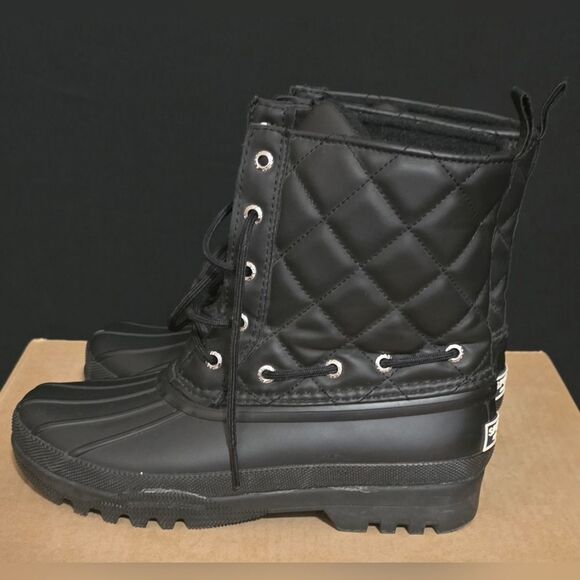 Sperry Ladies Duck Boots Women’s Size 6 Black Quilted Warm Waterproof - Picture 6 of 13